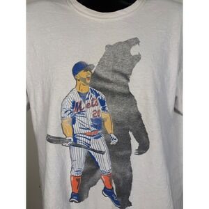 2 Pete Alonso Polar Bear T-Shirt New York Mets White size Large